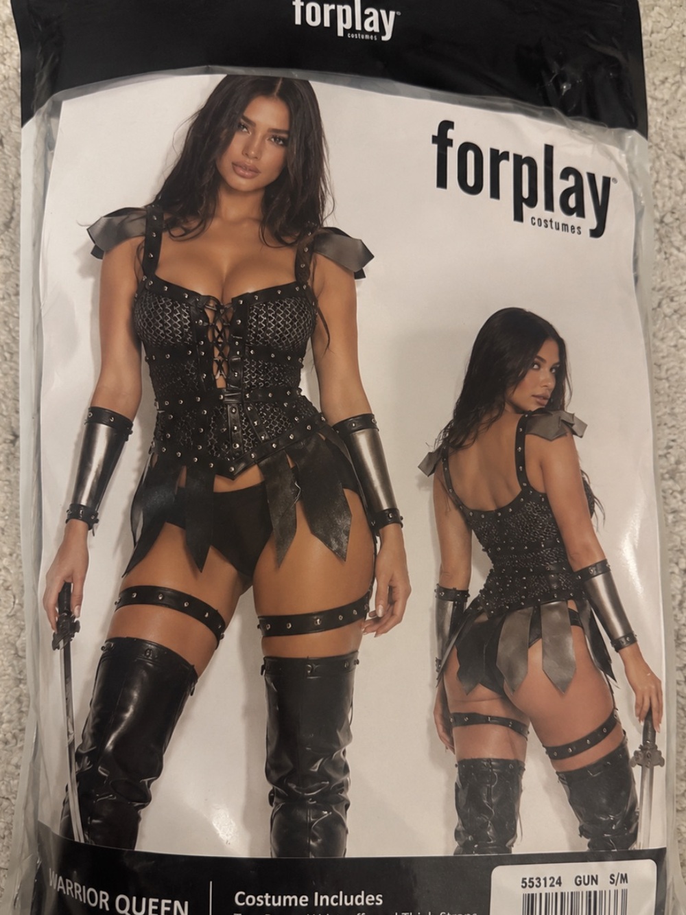 Forplay Black Warrior Queen Lace-Up Corset Top